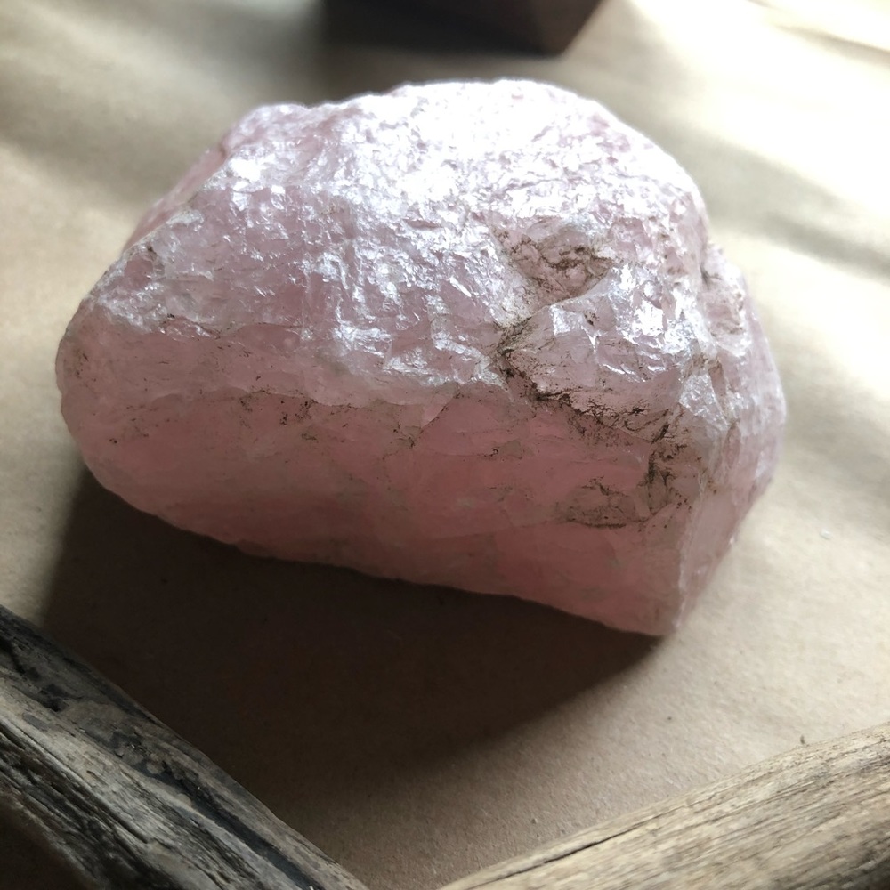 Rose Quartz Pink Crystal Bohemian Rose